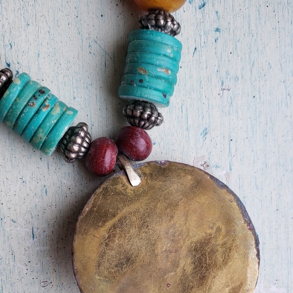 Aztec statement Necklace - Picture 6 of 8